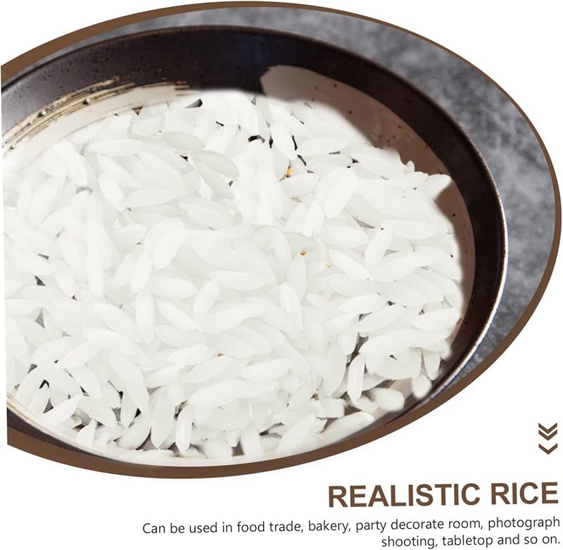 White PVC Fake Rice Models 3 Pack Kitchen Display Photography Props Wedding Decor - Image 5